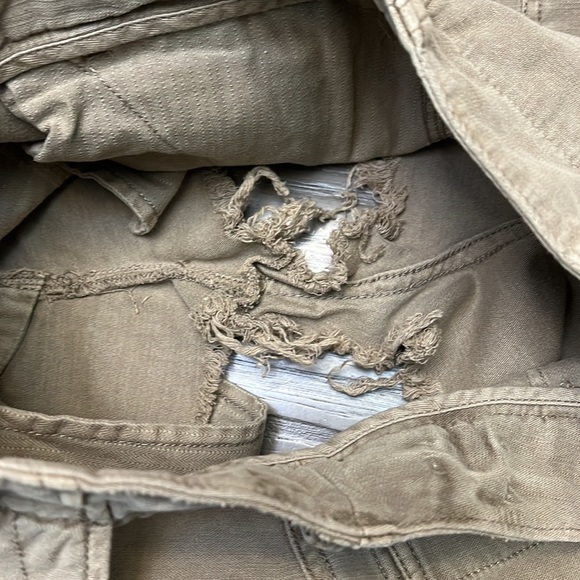 FREE PEOPLE HIGH RISE GREEN MILITARY SYLE CUT OFF SHORTS 8 - Picture 16 of 16